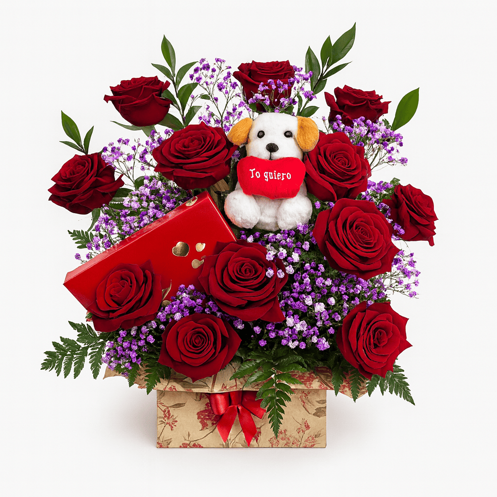 Centro de Rosas Rojas