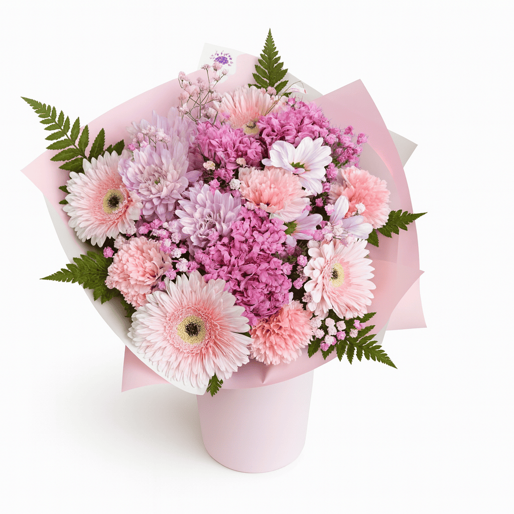 Ramo Rosado de Flores Variadas